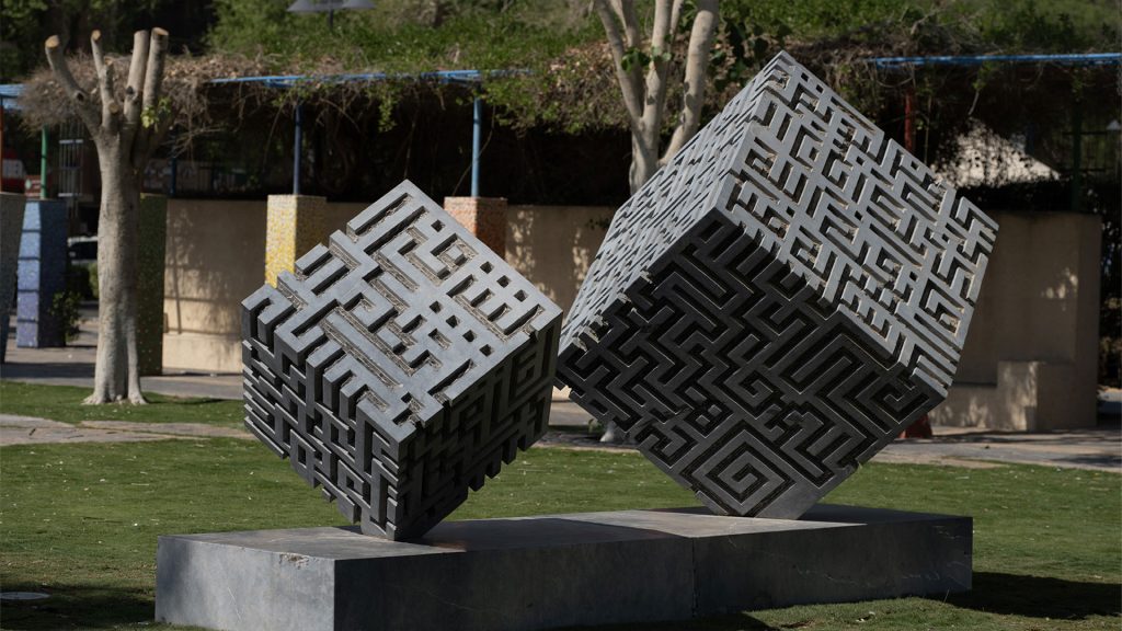 Ana Maria Negară’s The Gate of Light (2023), a sculptural stone gateway installed at King Abdulaziz Historical Center (KAHC) in Riyadh, symbolizing divine guidance and the harmonious convergence of philosophy, technology, and art.